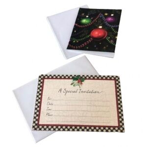 CHRISTMAS INVITATIONS • 10 CARDS